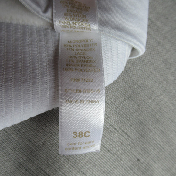 Secret Treasures Bra 38C White Lace Pin Up Strapless Longline Bustier Burlesque - Picture 6 of 7